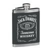 Jack Daniels Leatherette Cover Flask, Captive top By Jack Daniels Licenced Barware From USA