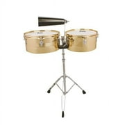 Fithood Do Not Sell on AmazonfGlarry 13" & 14" Timbales Drum Set with Stand and Cowbell Golden