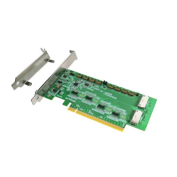 PCIe x16 Gen4 with ReDriver to OCulink 8i Dual Port Add in Card