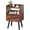 Berry Brown, variant on WSWJY Mid Century Modern Nightstand with Drawer, 2-Tier Wooden Bedside Table with Open Storage Shelf, Compact Small Night Stand Furniture for Bedroom Decor Berry Brown