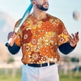 thumbnail image 4 of Fotbe Hippie Flower Baseball Jersey Shirt for Men and Women, Casual Short Sleeves Button Down T-Shirt-Medium, 4 of 9