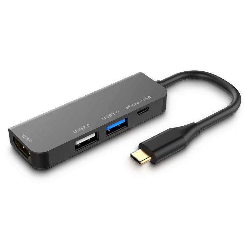 USB C Hub to HDMI Adapter - 4 in 1 USB Type C Hub with HDMI 4k,USB 3 .