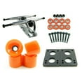 thumbnail image 1 of LONGBOARD PARTS PACKAGE 180mm Raw Trucks 70mm Solid Orange Wheels/Bearings/HW, 1 of 1