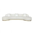 thumbnail image 3 of Pasargad Home Simona Collection Modern Curved Sofa, Ivory, 3 of 4
