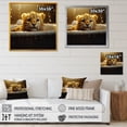 thumbnail image 4 of Designart "Quick Dip With Cheetahs In The Bathroom" Bathroom Wall Art Prints, 4 of 7
