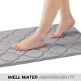 thumbnail image 5 of 2 Piece Geometric Design Solid Color Memory Foam Rug Set Non-Slip PVC Backing, 5 of 7