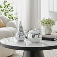 thumbnail image 2 of Alloya 2 Piece Apple and Pear Decorative Accent Metal Tabletop Sculpture Set- Silver, 2 of 5