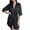 Black, variant on ZQUUVOU Fall Robe for Women Casual Silk Bathrobe Nightdress Satin Kimono Robe Nightgown Set Sleepwear Matching Loungewear Black