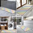 thumbnail image 2 of Colorful Checkerboard Pattern Kitchen Rug Mat,Kitchen Runner Rugs Non Skid Washable,Decorative Kitchen Floor Mats for Kitchen,Sink,Laundry,17"X47", 2 of 5