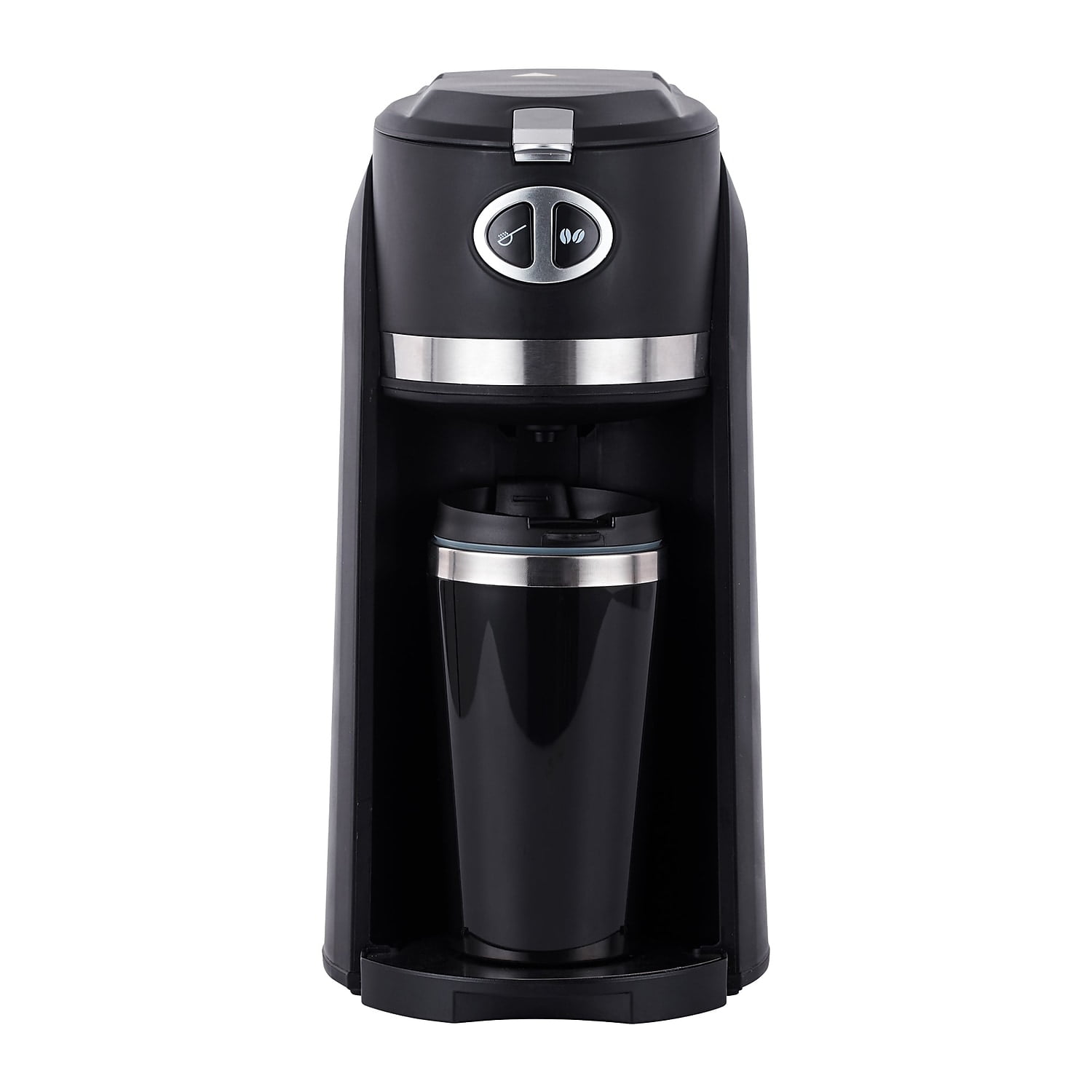 Premium Levella 3Cup GrindAndBrew Coffee Maker with Travel Mug Black