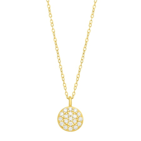 1/10 ct Diamond Circle Pendant Necklace in 14kt Gold