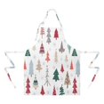 thumbnail image 2 of Multicolor Christmas Tree Apron-Garden Aprons for Women with Pockets-Cotton Linen Waterproof Kitchen Cooking Gardening Aprons Adjustable for Kitchen,Cooking,BBQ and Salon 32"x27", 2 of 7