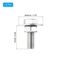 thumbnail image 2 of Uxcell 8Pcs M10 x 30mm Hex Bolts Hexagon Head Screws for Furniture Engineering, Silver, 2 of 5