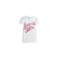 thumbnail image 1 of Camiseta Aeropostale con adornos gráficos pintados de vinilo blanca pequeña, 1 of 1