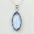 thumbnail image 3 of GEMHUB 17.65 Gram Marquise Shape Blue Topaz Gemstone Pendant Solid 925 Silver Pendant Faceted Jewelry, 3 of 4