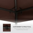 thumbnail image 6 of Patio Umbrellas Outsunny 9.8' x 9.8' Gazebo Replacement Canopy, 2-Tier Top UV Cover for 9.84' x 9.84' Outdoor Gazebo Models 01-0153 & 100100-076, Coffee (TOP ONLY),Market Umbrellas, 6 of 8