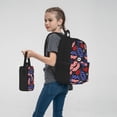 thumbnail image 7 of Pofeuu American With Lips Print Backpack Travel Backpacks With Lunch Bag Pencil Bag Set 3 pcs Set Cartoon Backpack, 7 of 7