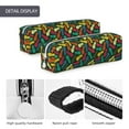 thumbnail image 4 of Cauagu Pineapple Fruit Colorful Print Leather Pencil Pen Case - Stationery Bag Portable Stationery Bag Big Capacity Pencil Pouch Cosmetic Organizer Bag for Men & Women, 4 of 7