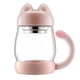thumbnail image 1 of Taza linda con colador de té Infusor de taza de té de vidrio resistente al calor portátil con tapa - Rosa Inevent JJ16139-05, 1 of 6