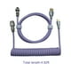 thumbnail image 3 of Cable USB C en espiral para teclado de juegos, cable de teclado mecánico de doble funda con metal desmontable de 1,5 m, cable USB-C a USB-A para teclado., 3 of 6