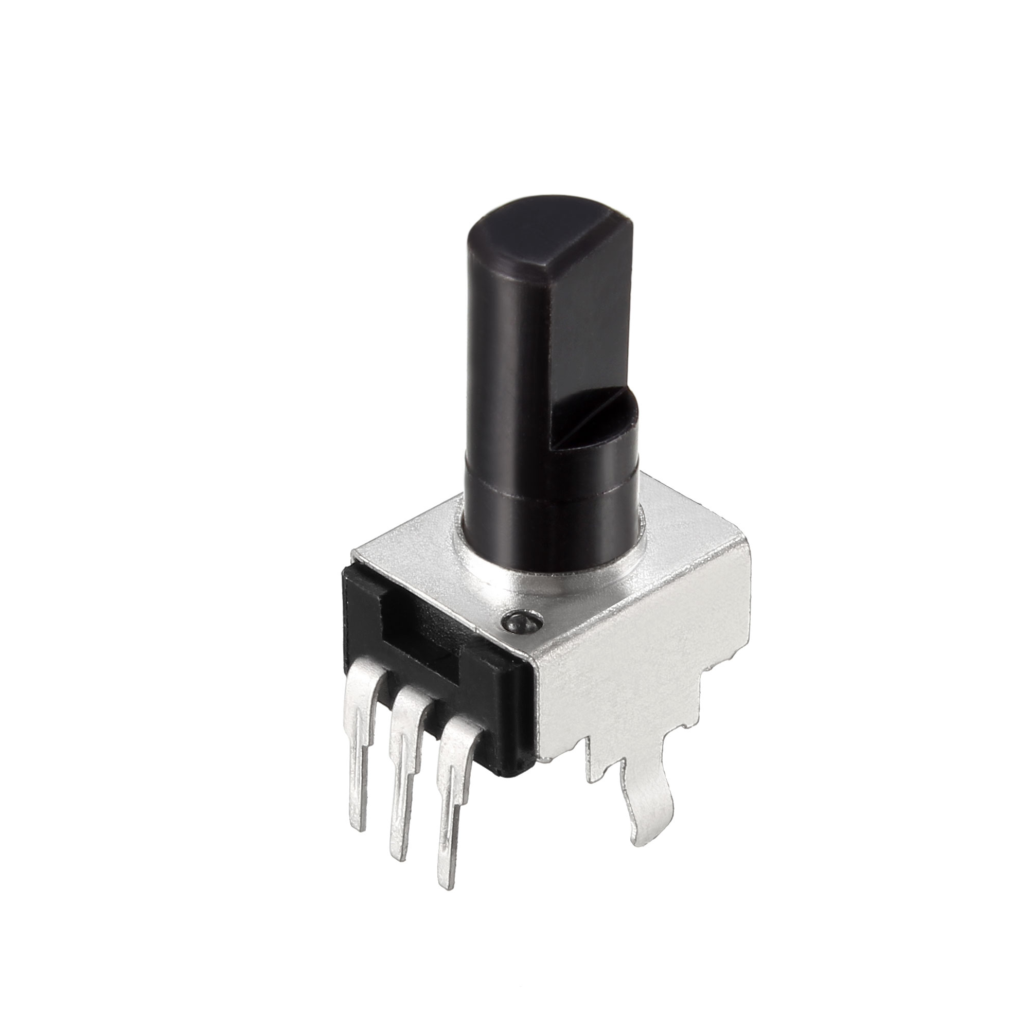 Carbon Film Potentiometer, 50K Ohm Variable Resistors Single Turn Rotary Half Shaft Design, 5pcs