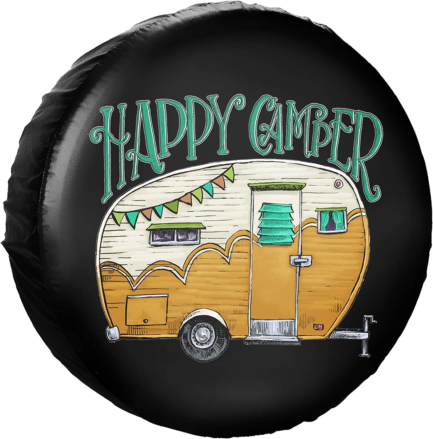 Happy Camper Spare Tire Covers PVC Containers Potable Dirt Protector