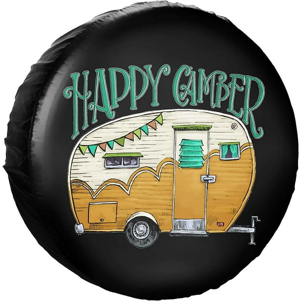 Happy Camper Spare Tire Covers PVC Containers Potable Dirt Protector