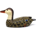 thumbnail image 4 of CVHOMEDECO. Primitives Hand Engraving and Painted Wood Duck Decor Farmhouse Figurine Mallard Decorative Accent, 10 Inch, Brown, 4 of 7
