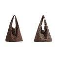 thumbnail image 1 of Bolso Mano para Mujer Con Leopardo Hobo Holgado Nailon El (marrón), 1 of 7