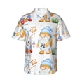 thumbnail image 1 of Fotbe Gnome Camping Fishing Camisa Hawaiana para Hombre Unisex – Camisa Casual de Verano con Botones de Manga Corta de Algodón y Lino,XX-Large, 1 of 7