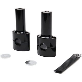 HTTMT- Motorcycle Black Red 1 25mm Handlebar Grips Fit Compatible With H D V Rod Night Street V Rod Kawasaki Nomad 1500 Fi Suzuki Volusia 800 V Star 650 P N Trhb114a 25 Bk Red