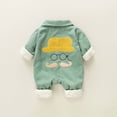 thumbnail image 5 of Umfun Baby Corduroy Collared Romper - Warm Button Down One-Piece Jumpsuit with Flap Pockets and Cuffed Sleeves Trendy Fall Winter Outfit for Infant Boys Girls, 5 of 9