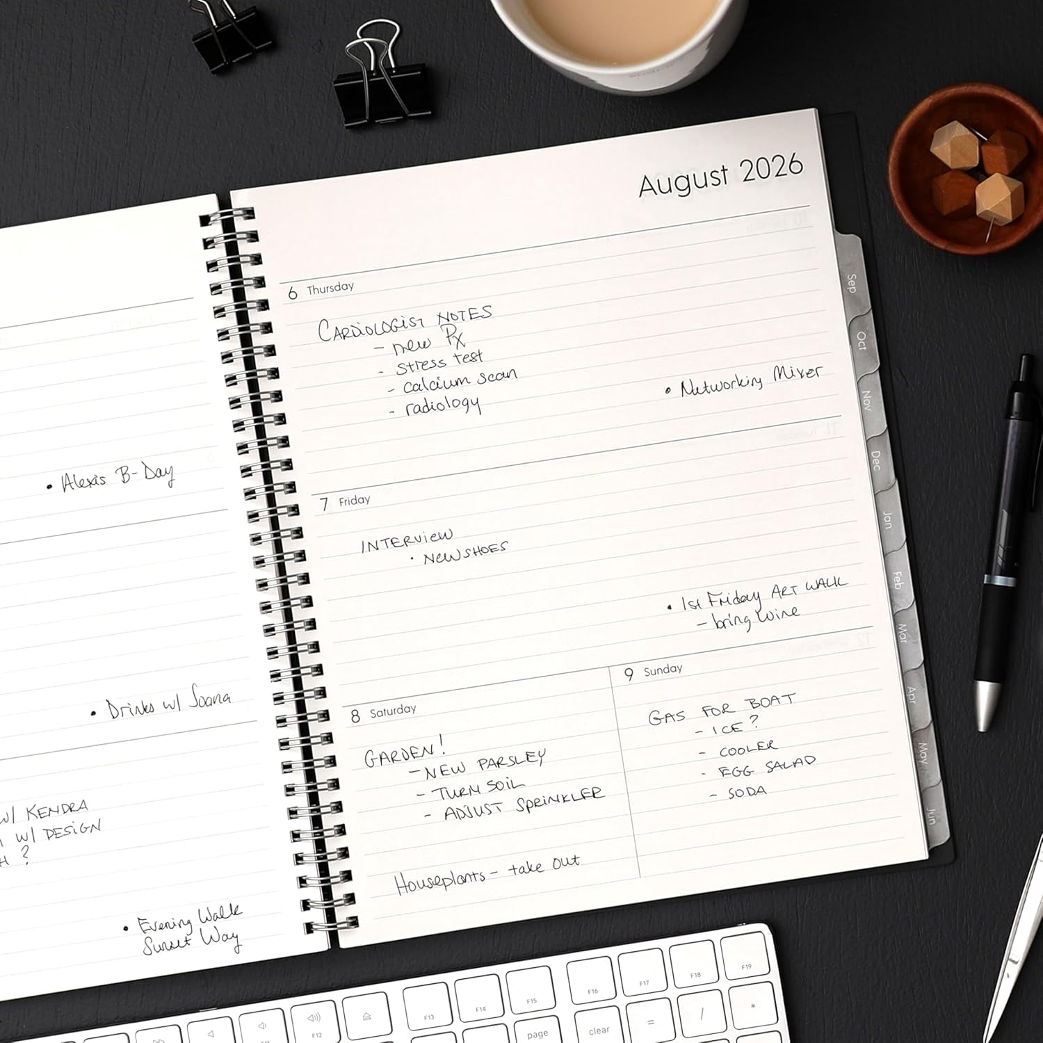 2026-2027 Weekly and Monthly Academic Year Planner Calendar, July 2026 - June 2027, 8.5" x 11", Flexible Cover, Wirebound, Laminated Tabs, Enterprise
