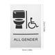 thumbnail image 5 of Letrero de baño, aleación, Unisex, silla de ruedas, baño, señal de guía de baño, 5 of 5