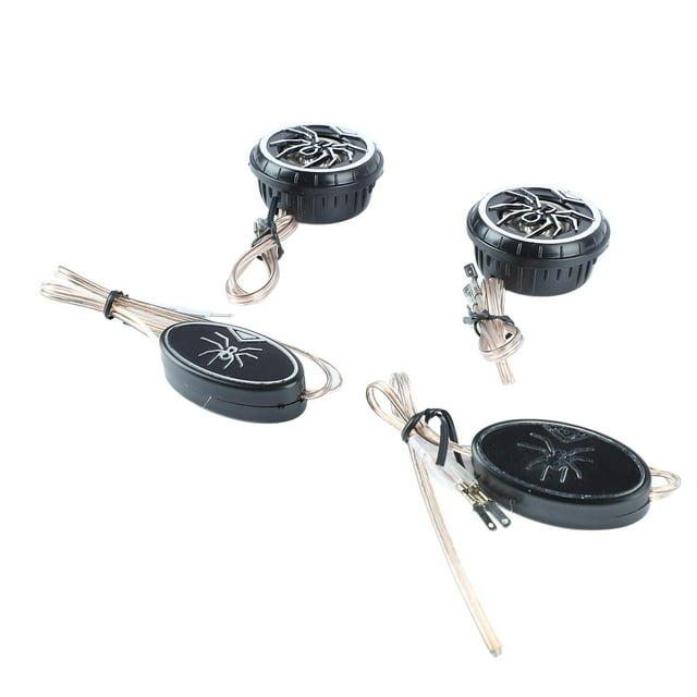Round Loudspeakers, Lossless Sound Quality Stereo Car Tweeter Plated Spider Pattern for 12V Powered Car