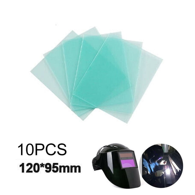 BTOER 10PCS Welding Protective Lens PC Plastic Plate Cover Green Clear Screens Welding Helmet Welding Filter