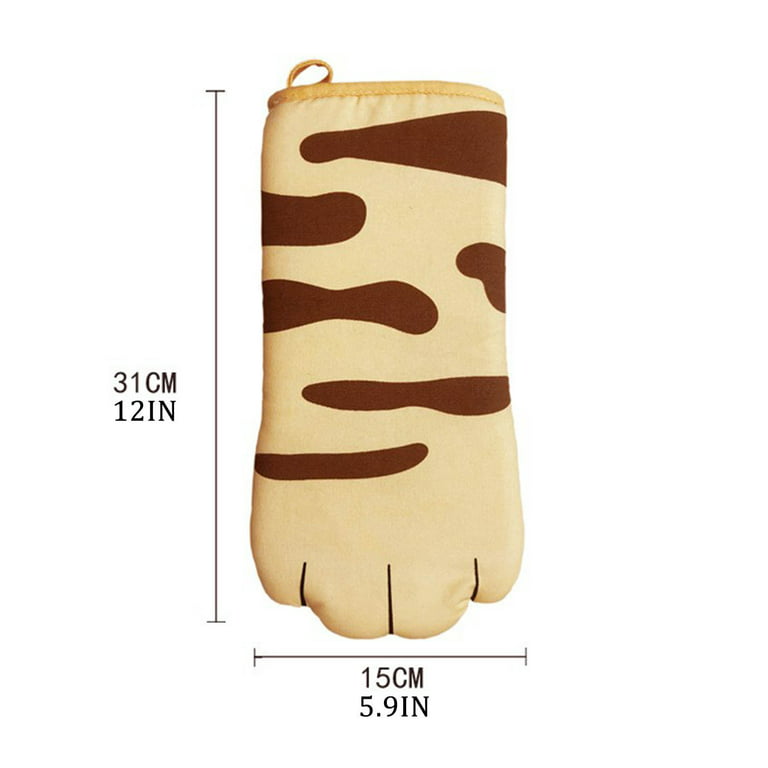  AIYUE Oven Mitts Thick Cotton Kitchen Oven mitt, Funny Cat Oven  Gloves with Long Sleeves, Heat Resistant to 482 °F, Machine Washable