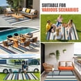 thumbnail image 4 of Blue Yellow Red Striped Outdoor Rug for Patio/Deck/Porch, Non-Slip Large Area Rug 4 x 6 Ft, Modern Stripes Art Farmhouse Indoor Outdoor Rugs Washable Area Rugs, Reversible Camping Rug Carpet Runner, 4 of 8