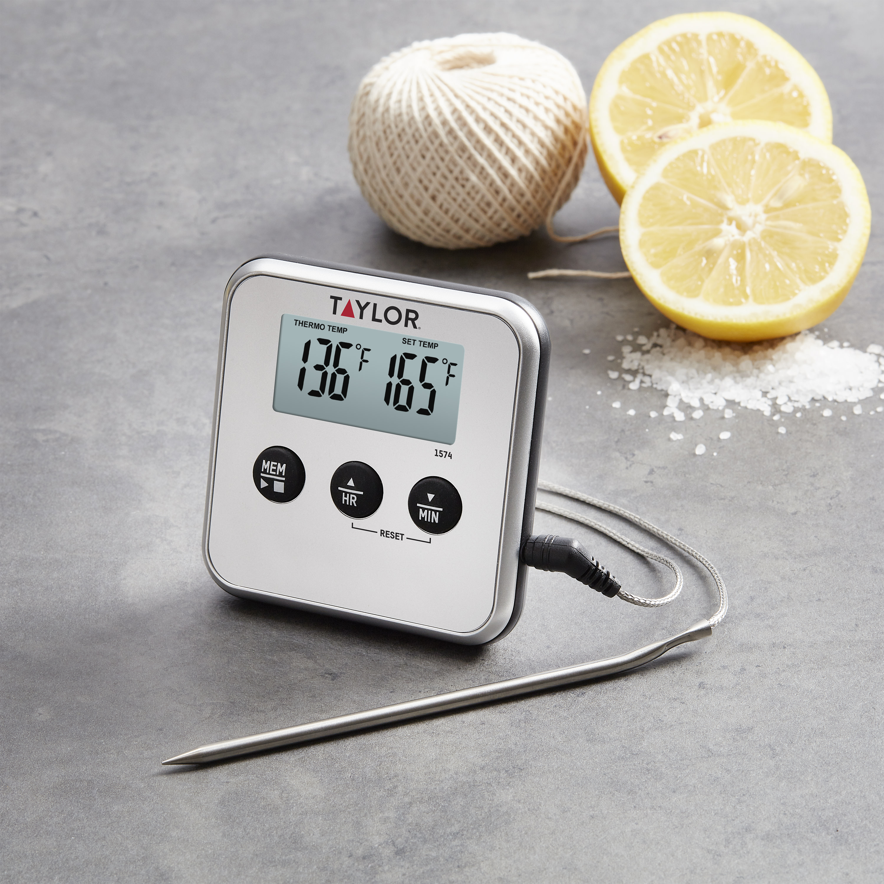 Taylor Digital Wired Probe Programmable Meat Thermometer with Timer - image 3 of 7