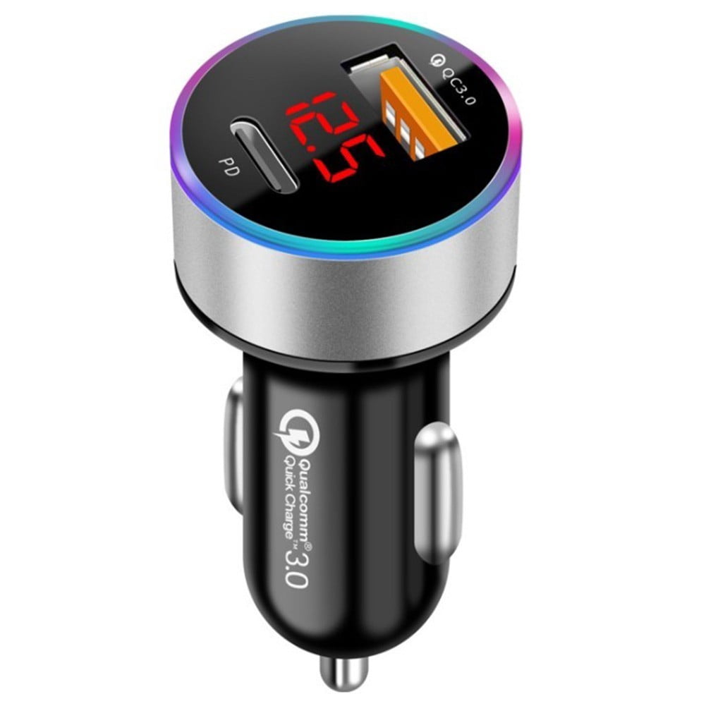 120W Car Charger Adapter Quick Charge 2 Port Lcd Display Dc12V-24V Socket 3.1A Dual Usb Car Charger Automobiles Accessories Mingyiq