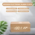 thumbnail image 3 of Digital Wooden   Electronic  Time Display for Bedroom 10W Wireless Charging 3  Settings Date&Temp Display  White, 3 of 7