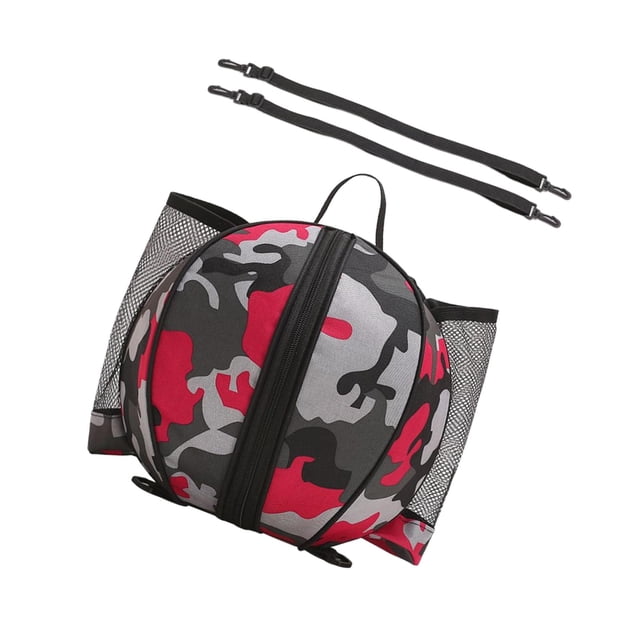 Yingyy Basketball Bag Backpack Waterproof Mesh Pockets for Football Volleyball red