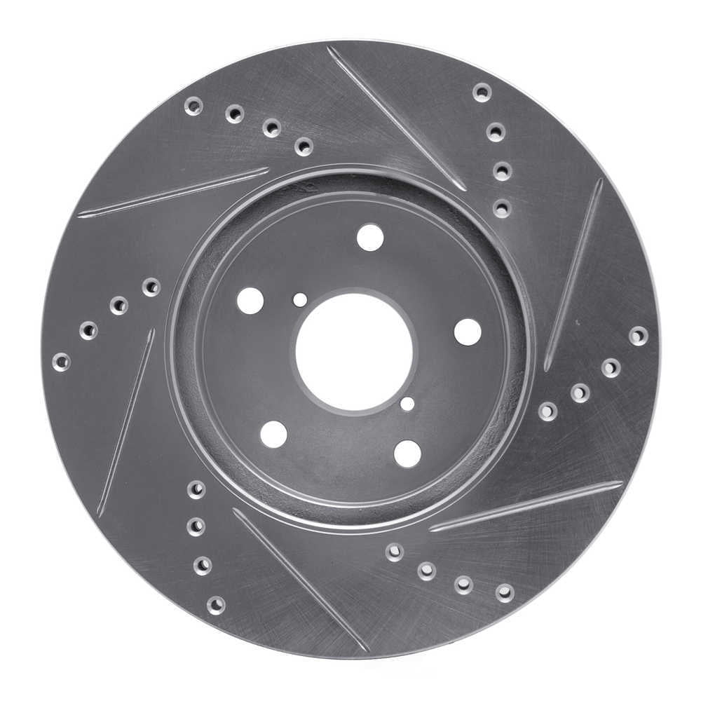 Dynamic Friction Company 631-13026L DFC Brake Rotor - Drilled And Slotted - Silver