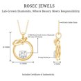 thumbnail image 4 of Rosec Jewels Lab Created Diamond Circle Necklace (1 Ct, 6 MM, EF-VS Grade, with Chain) - Ready to Gift, 14K Yellow Gold, 4 of 6