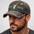 thumbnail image 5 of Black Rebel Gorra Knite estilo vintage desgastado para hombre estampada, 5 of 5