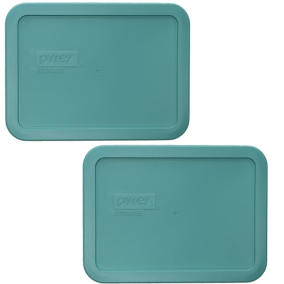 Pyrex 7210-PC Jade Dust Green Plastic Food Storage Replacement Lid Cover (2-Pack)