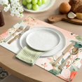 thumbnail image 3 of Christian Cross Jesus Flowers Floral Placemats Set of 4, 12x18 Spring Watercolor Rustic Table Mat Decor, Seasonal Summer Table Decors for Holiday Dining Kitchen Holiday Party. (083), 3 of 5