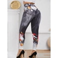 thumbnail image 4 of 3D Print Jeggings Tamaño de Papá Noel del copo de nieve Campanas de Navidad Plus Rosegal Leggings de talla grande, 4 of 5