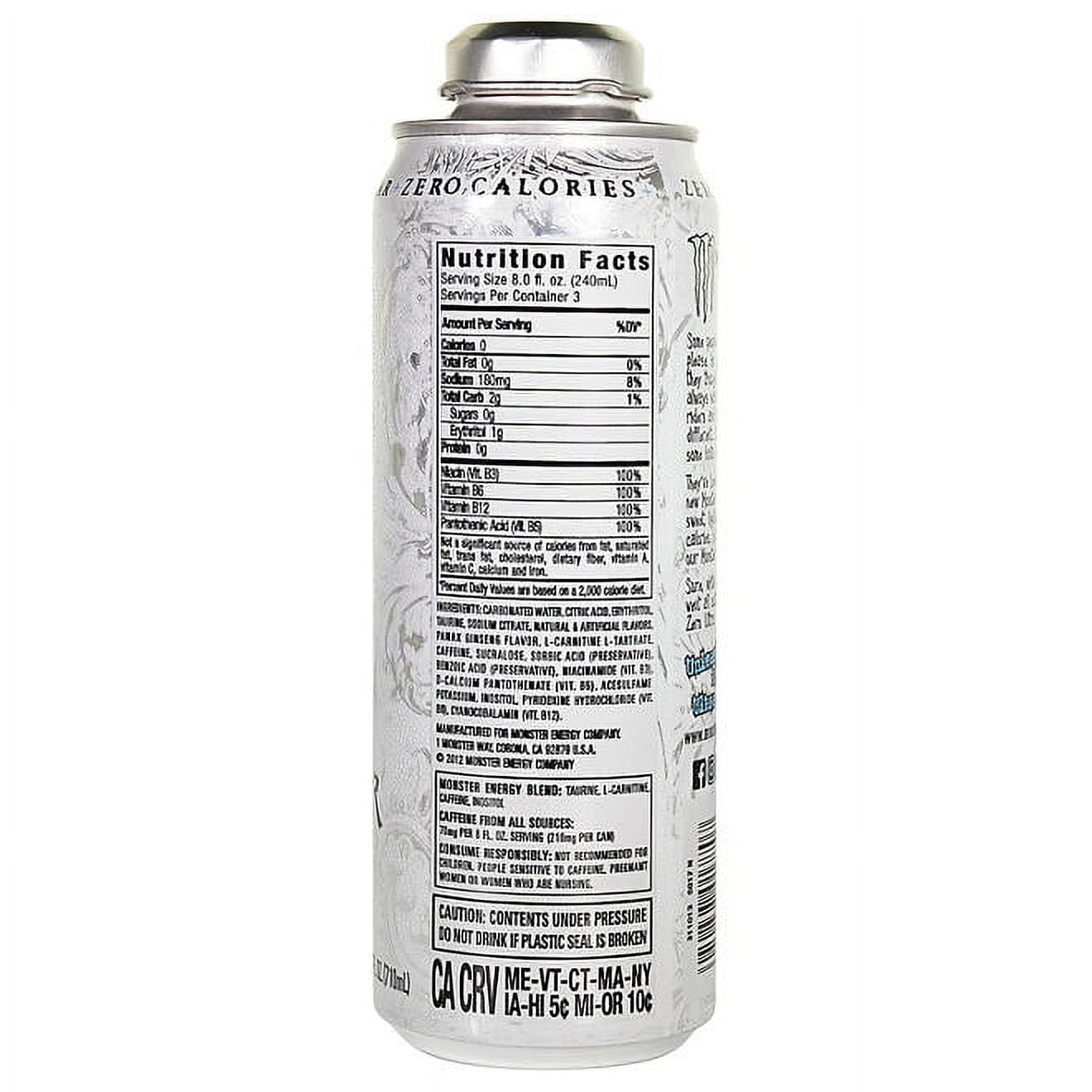 Monster Energy Mega Ultra Zero Cans, 24 Oz - Pack of 12