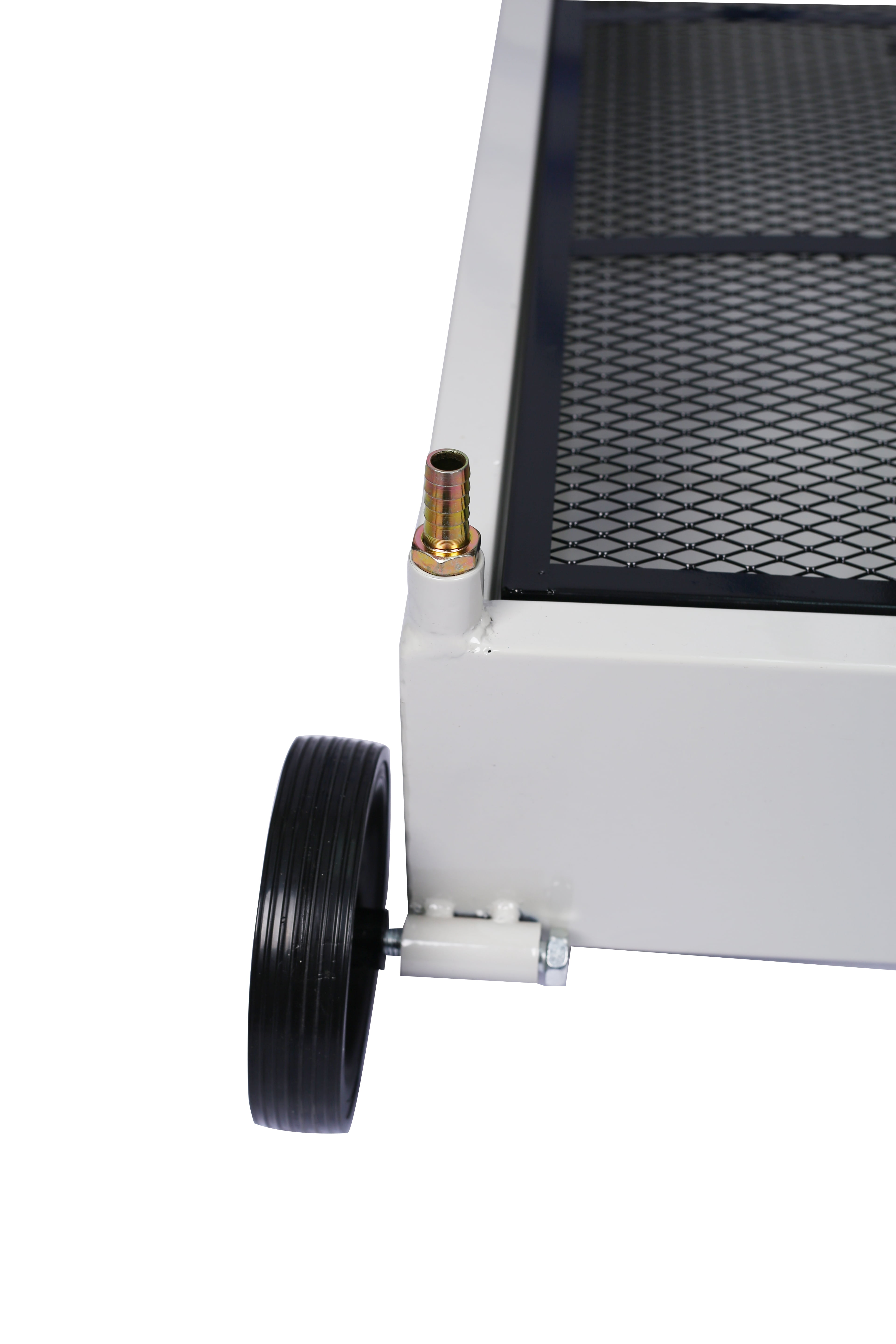 15-Gallon Oil Drain Pan, High-Impact Polypropylene, Manual Pump, Low-Profile Design